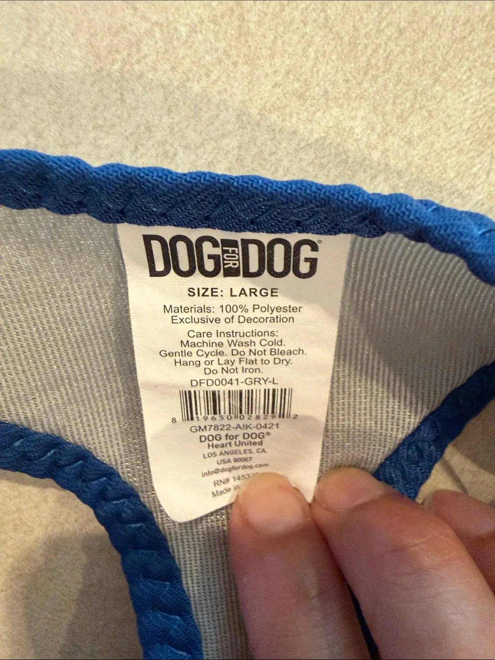 Blue Mesh No-Pull Dog Harness